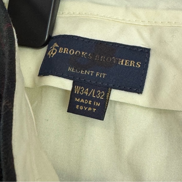 NWOT Brooks Brothers Wool Dress Pants 34x32 Blue Navy Plaid - Picture 4 of 6
